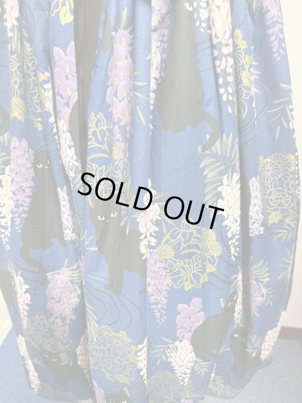 画像3: デイリーシャーリングワンピース【ねこ藤柄・レギュラーサイズ】