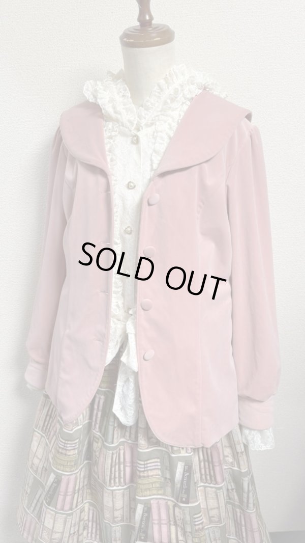 画像5: 3ハンドメイドギャザースカート【本棚柄ピンク系・66cm丈】