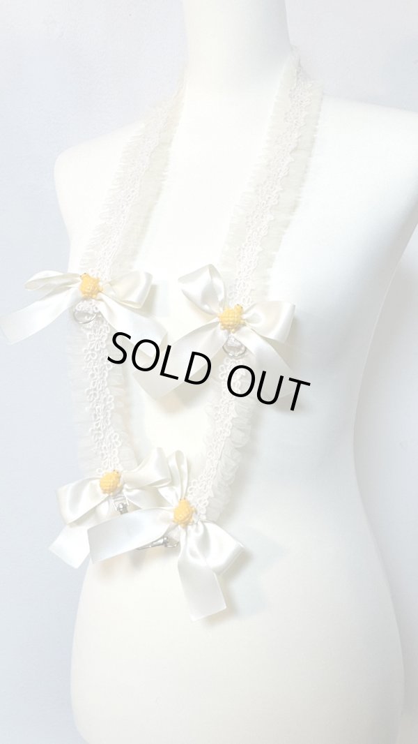 画像3: スマホネックストラップ　カメ×アイボリーリボン（108cm）