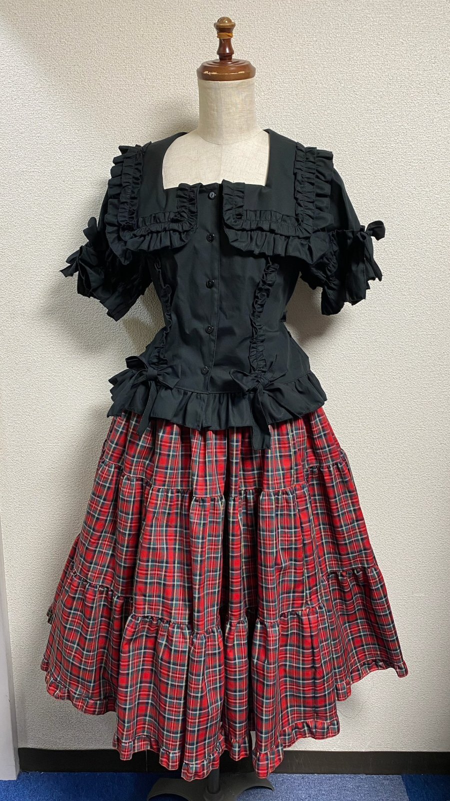 画像: サマーホリデーブラウス【赤チェック・2サイズ展開】