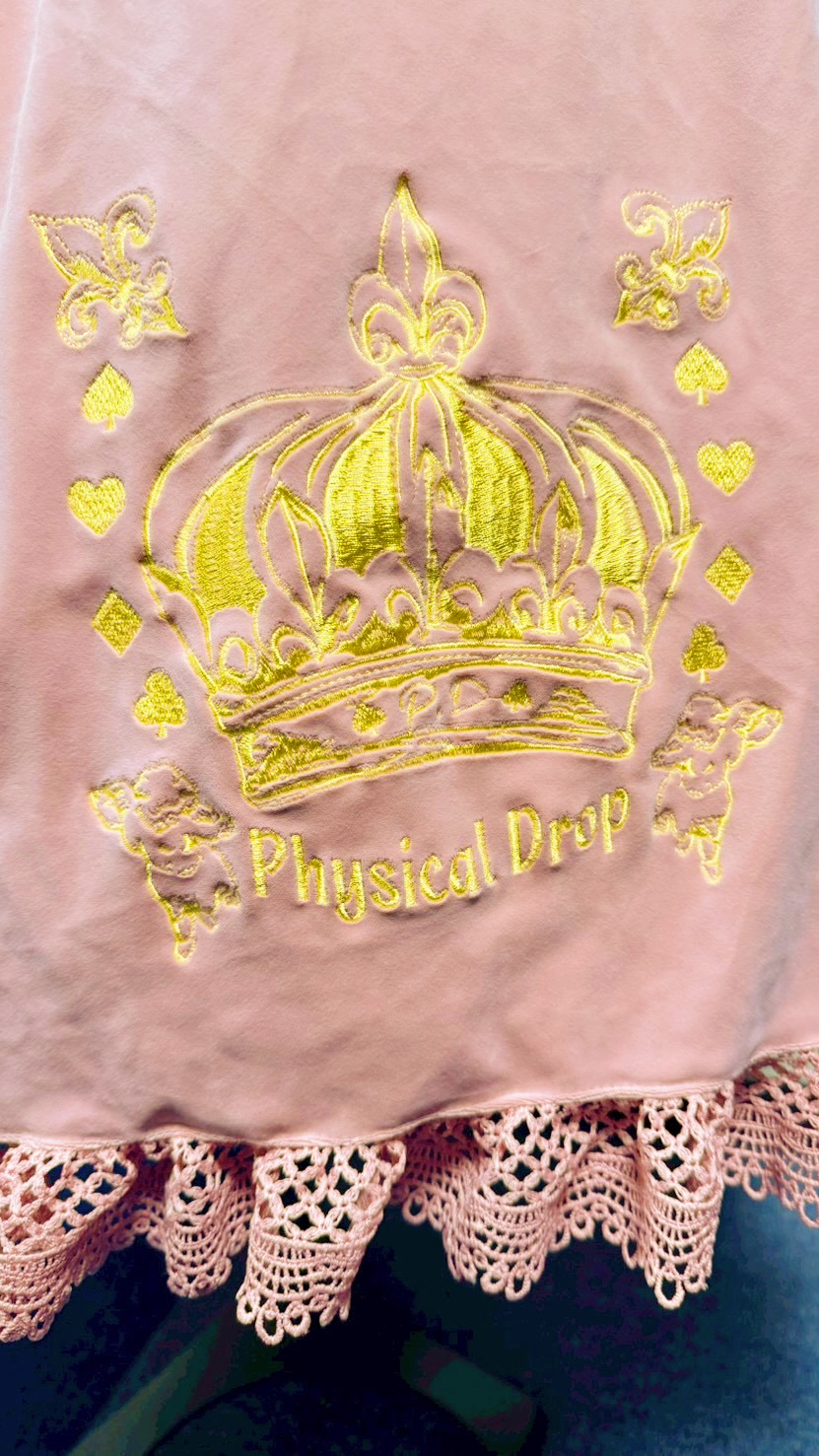 画像7: 王冠刺繍別珍ジャンパースカート【ピンク】