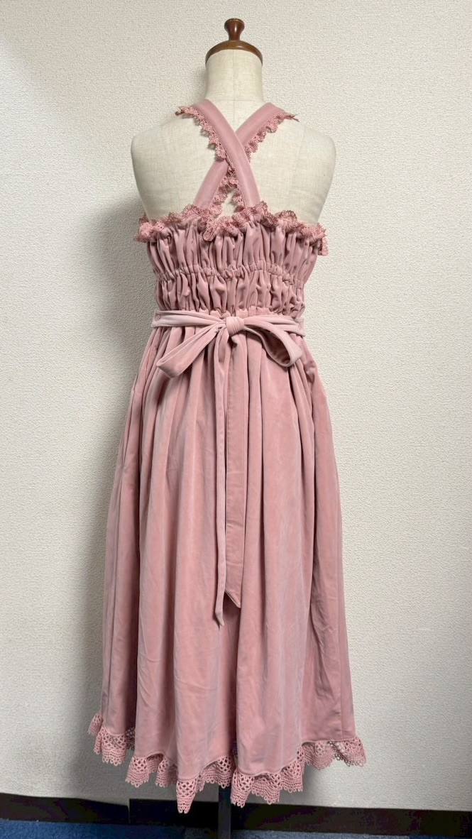 画像10: 王冠刺繍別珍ジャンパースカート【ピンク】