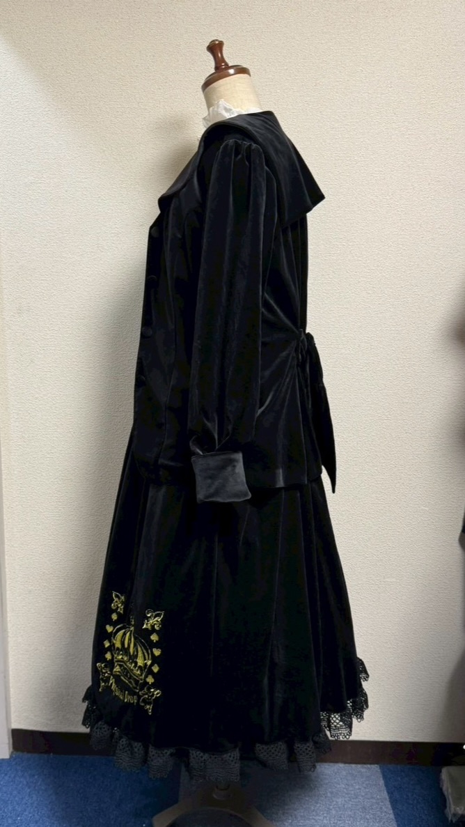 画像16: 王冠刺繍別珍ジャンパースカート【黒】