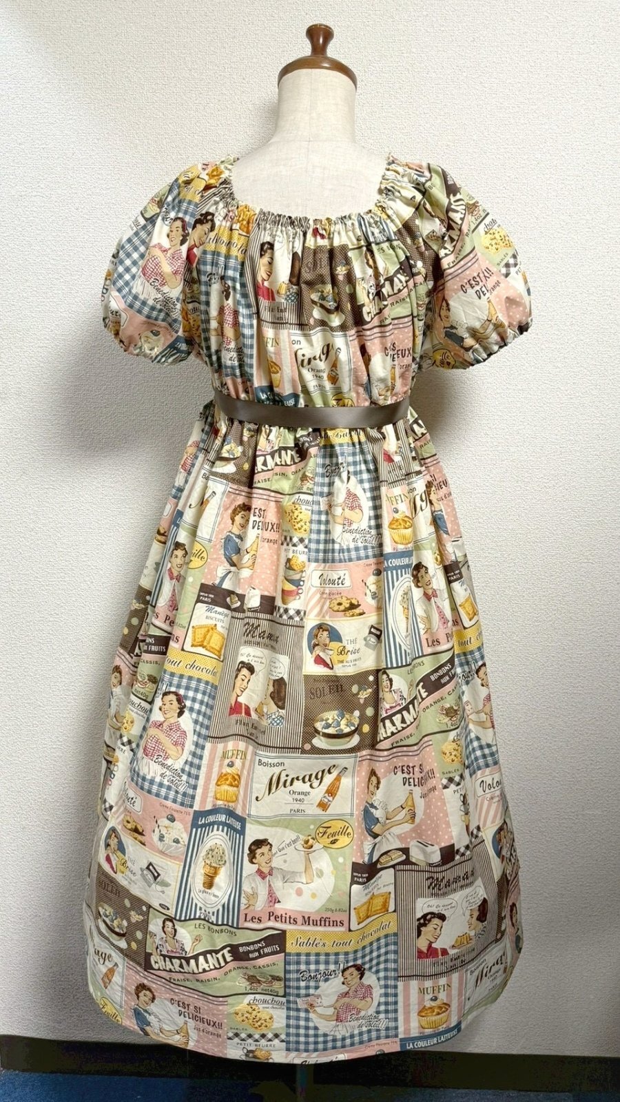 画像7: デイリーシャーリングワンピース【レトロ柄・レギュラーサイズ】