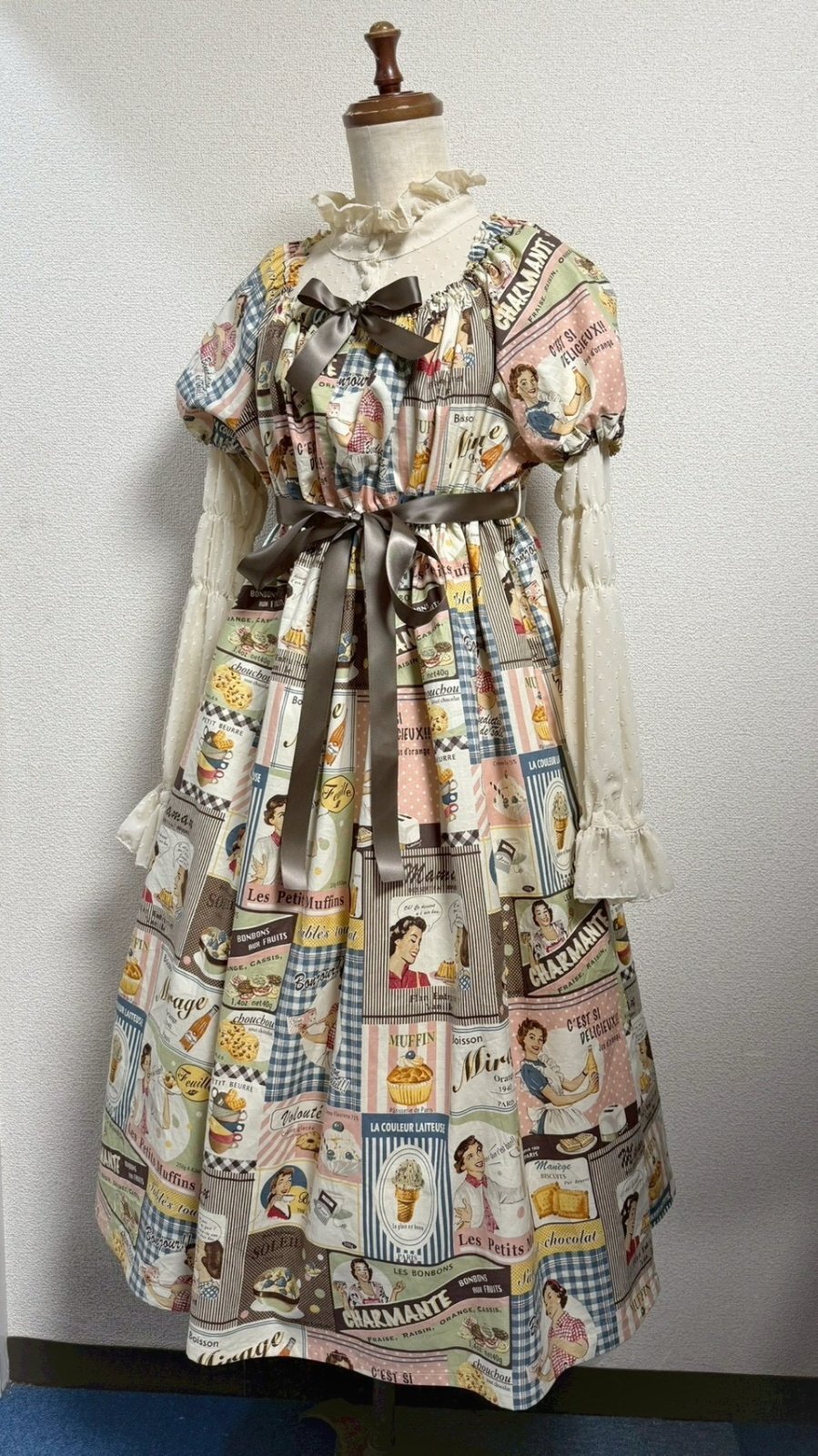 画像9: デイリーシャーリングワンピース【レトロ柄・レギュラーサイズ】