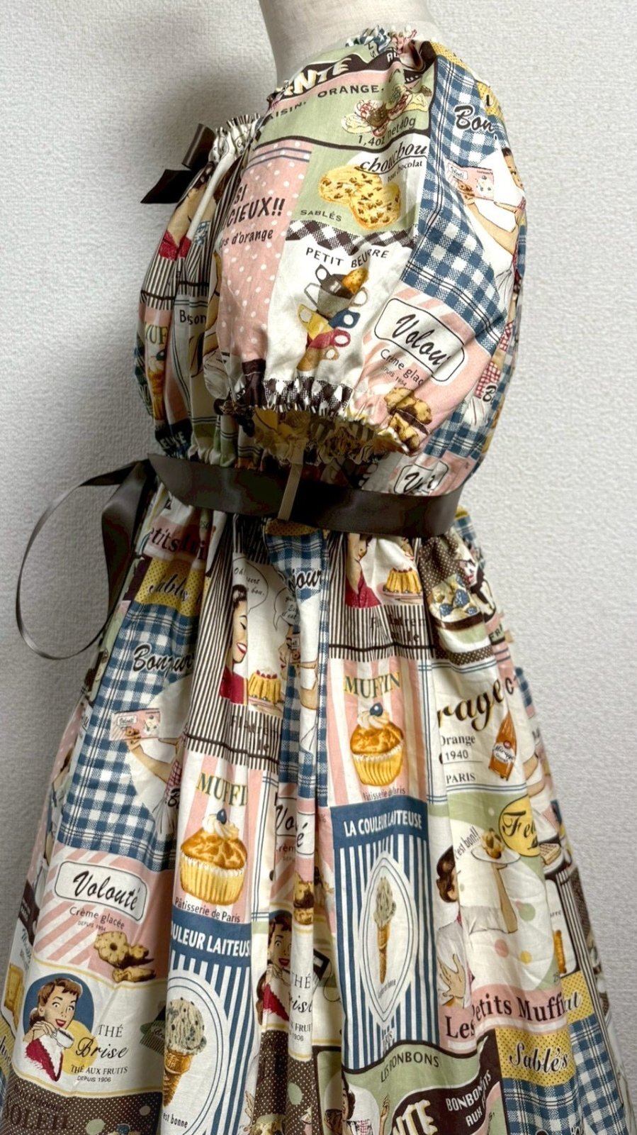 画像6: デイリーシャーリングワンピース【レトロ柄・レギュラーサイズ】