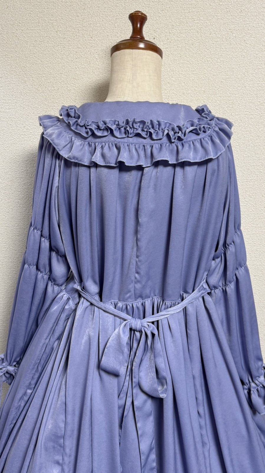 画像8: 大衿フリルワンピース【ラベンダー・ポリエステル生地】