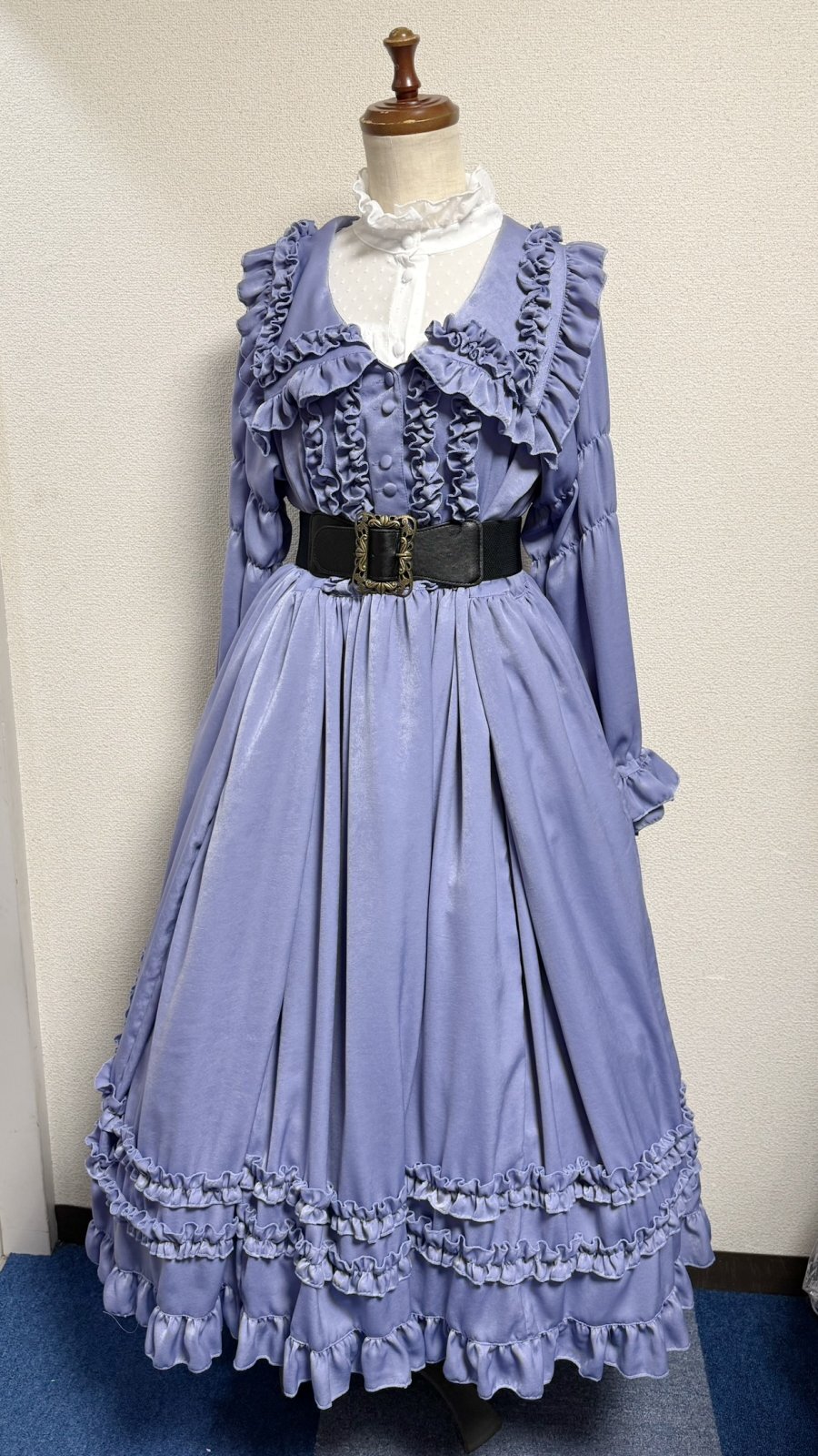 画像18: 大衿フリルワンピース【ラベンダー・ポリエステル生地】