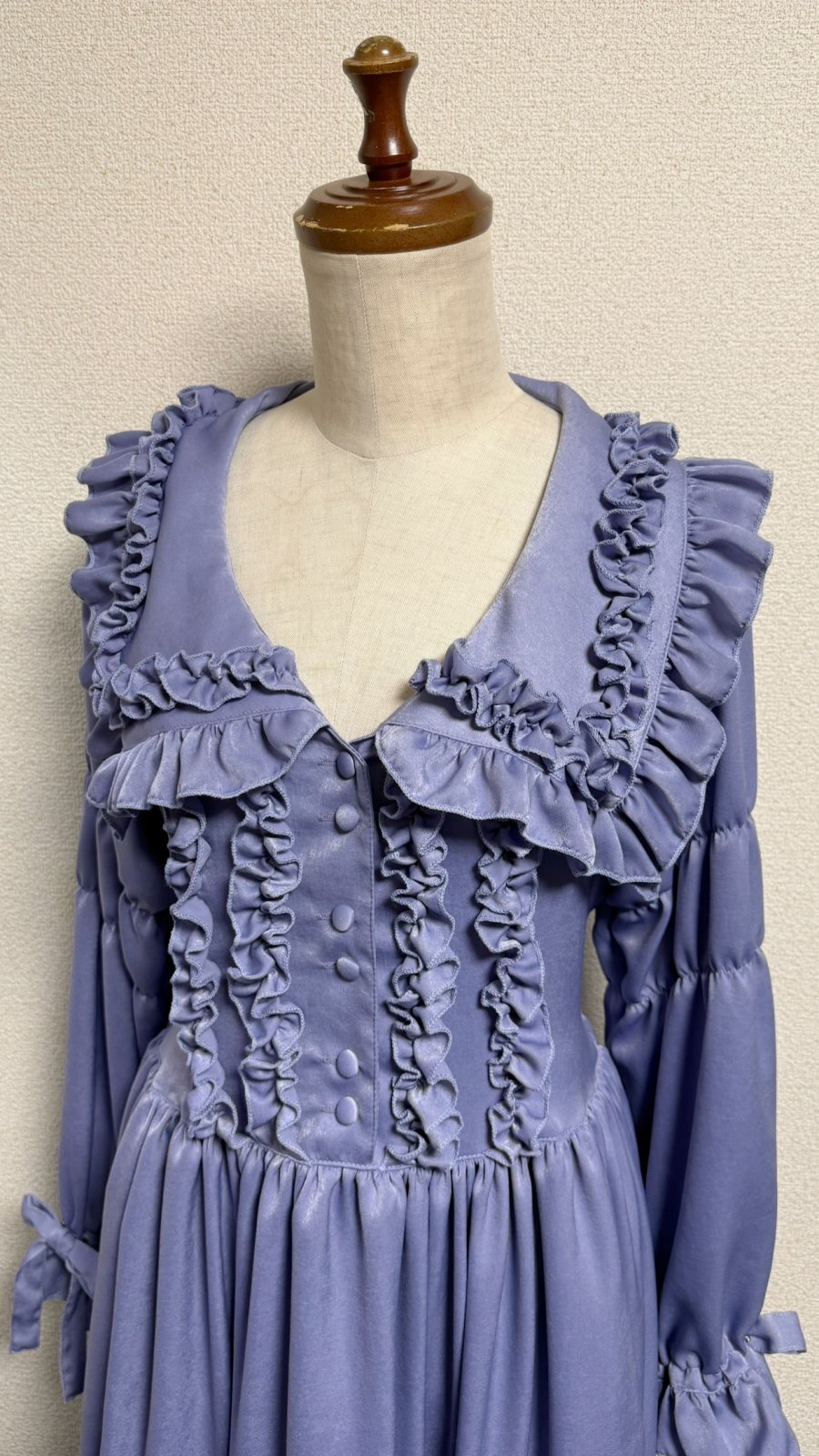 画像17: 大衿フリルワンピース【ラベンダー・ポリエステル生地】