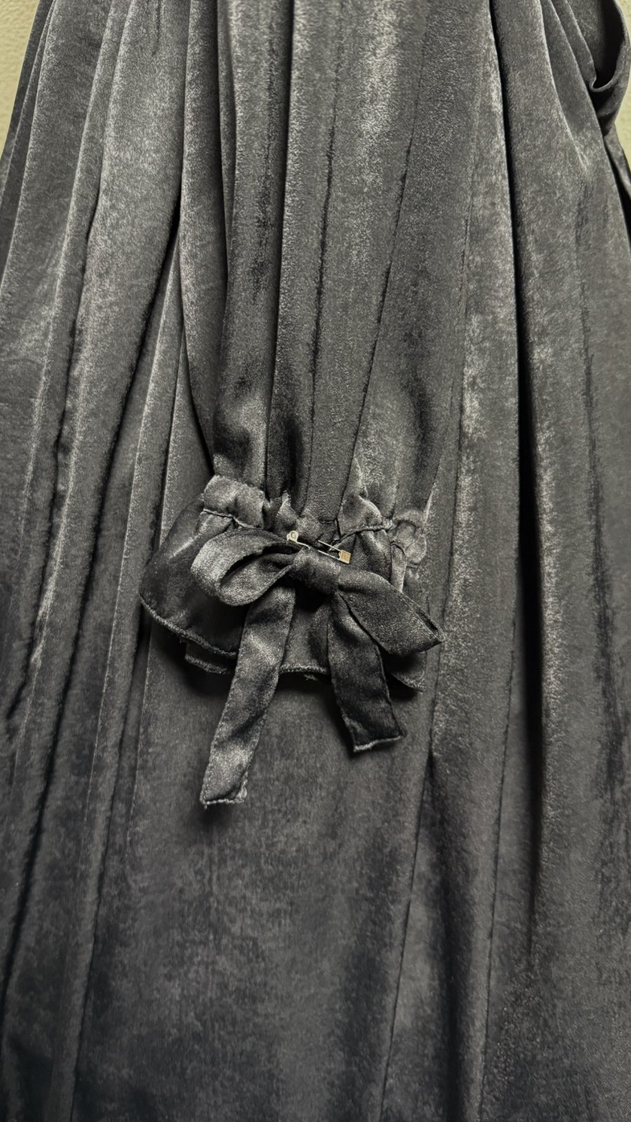 画像5: 大衿フリルワンピース【黒・ポリエステル生地】