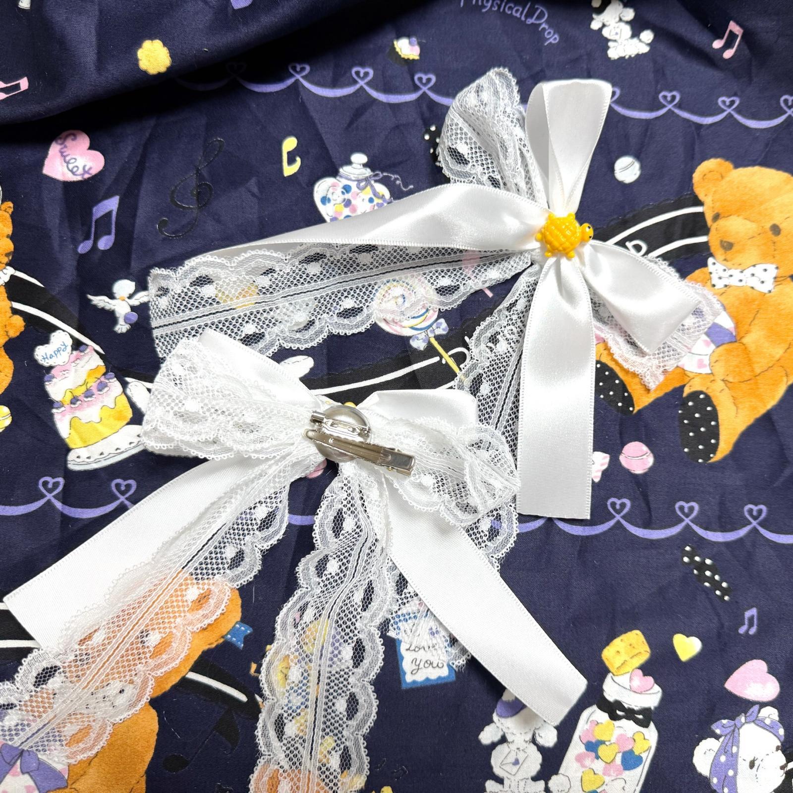 画像3: スマホショルダーストラップ　カメ×オフ白リボン（130cm）